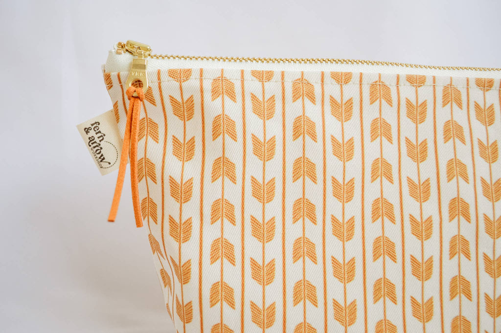 Boxy Water Resistant Wet/Dry Bag | Rust Chevron