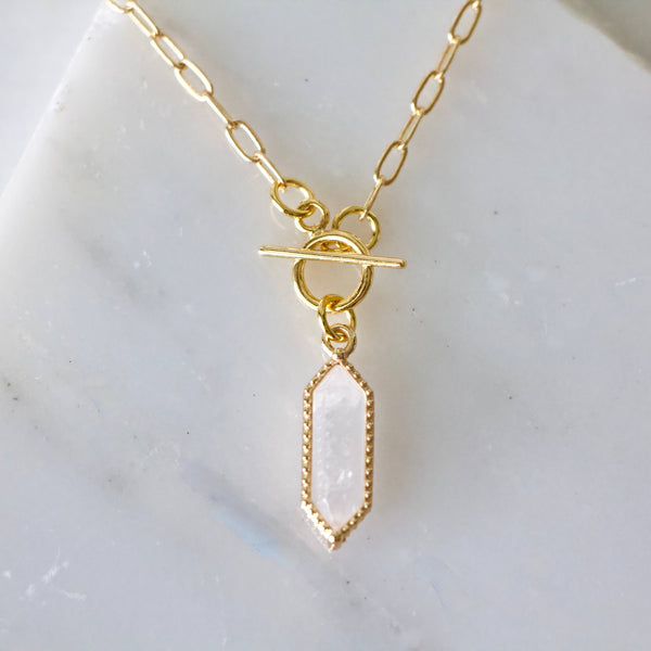 Quartz Toggle Necklace