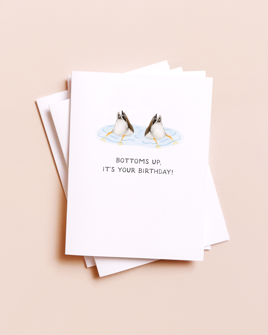 Bottoms Up Ducks Birthday Card