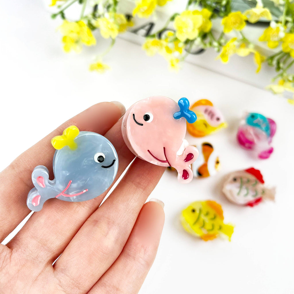 TheDivaSoap - Ocean Fish Mini Claw Clip, Whale Hair Clip