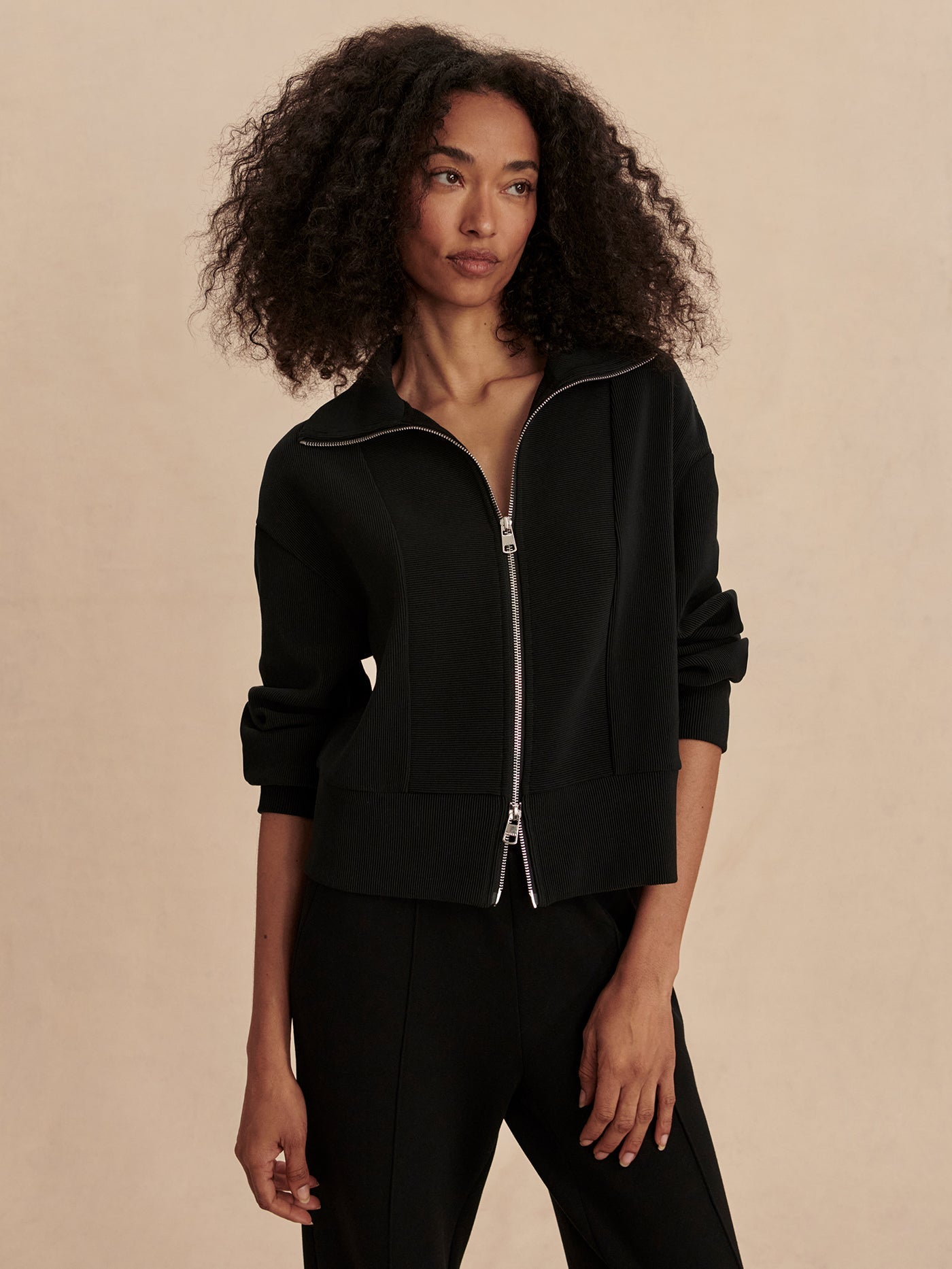 Women's Gibbs Zip Through Sweat | Black