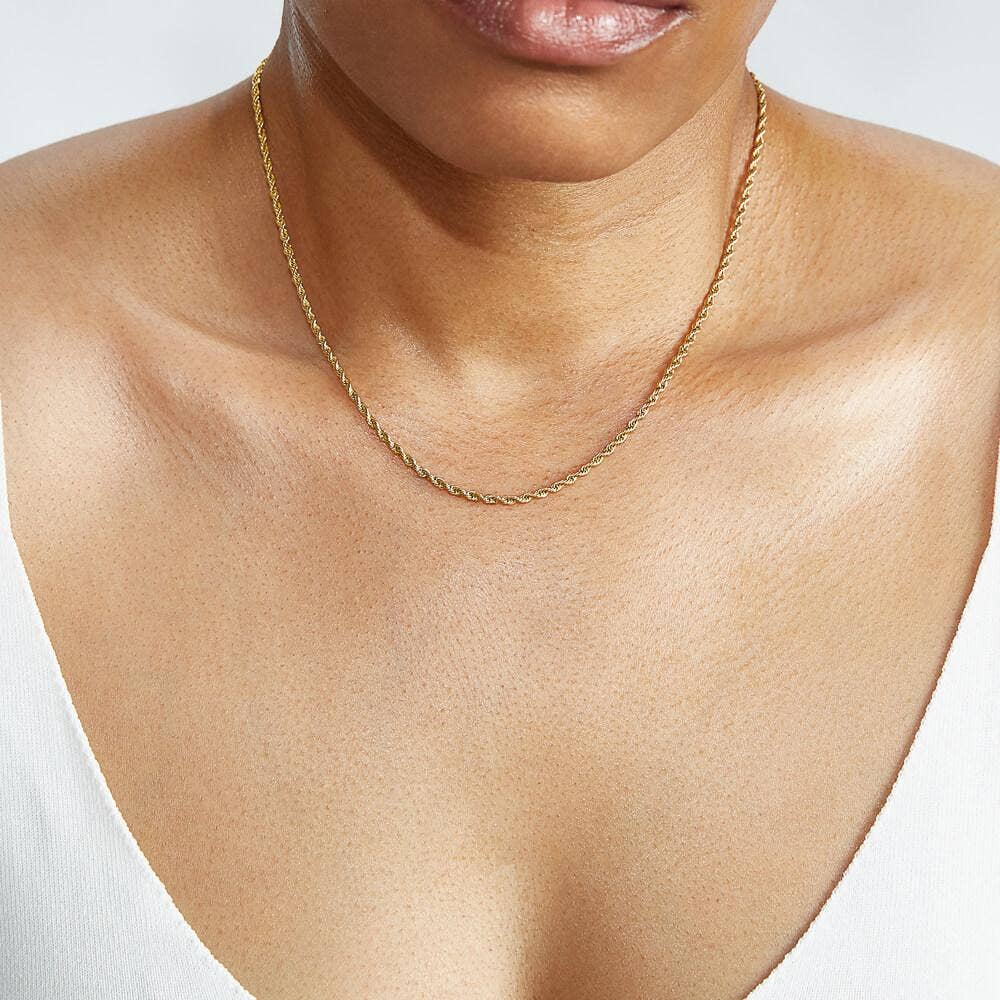 Admiral Row Jewelry - Dainty Rope Chain Necklace - Fall, Christmas Jewelry