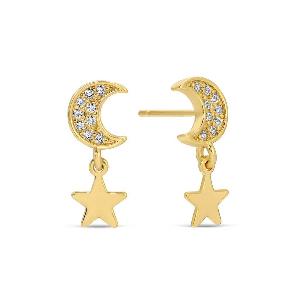 Moon & Star Studs