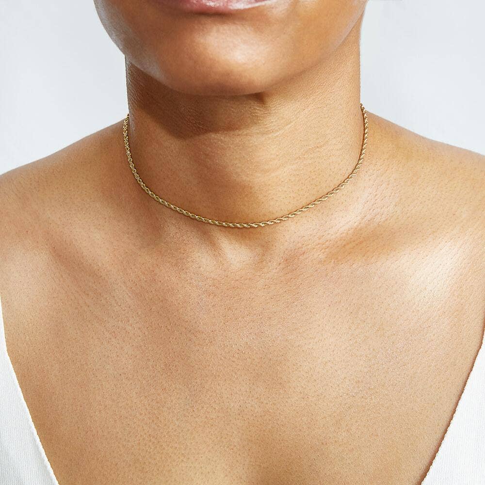Admiral Row Jewelry - Dainty Rope Chain Necklace - Fall, Christmas Jewelry