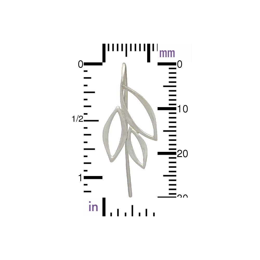 Ear Hook with Marquis Leaves