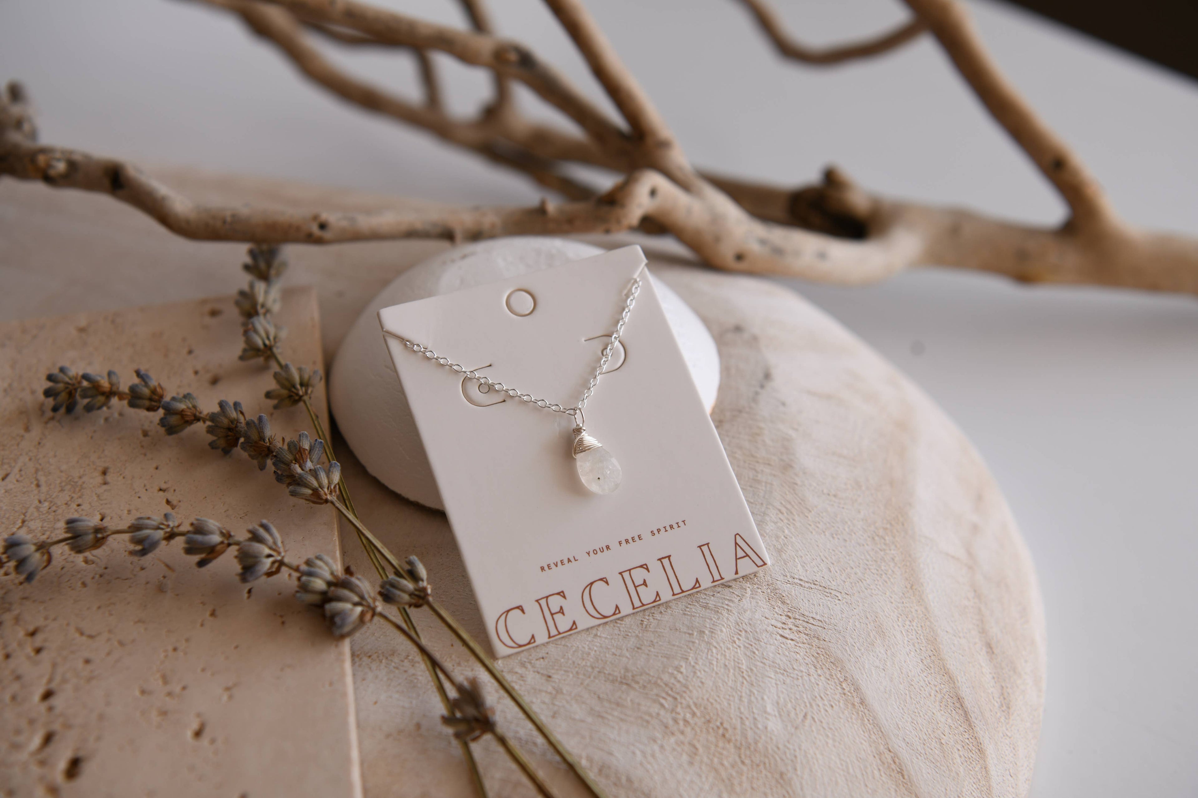 Gemstone Teardrop Pendant Necklace