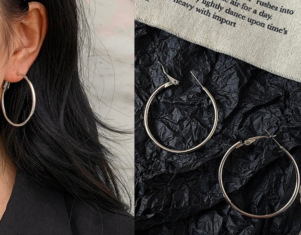 Oversized Hoop Classic Hoop Earrings 