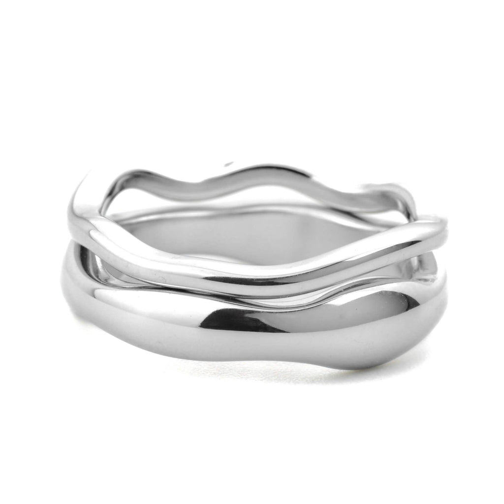 Blueyejewelry - Stackable Gold Wave Ring Set - Tarnish-free Stainless Steel