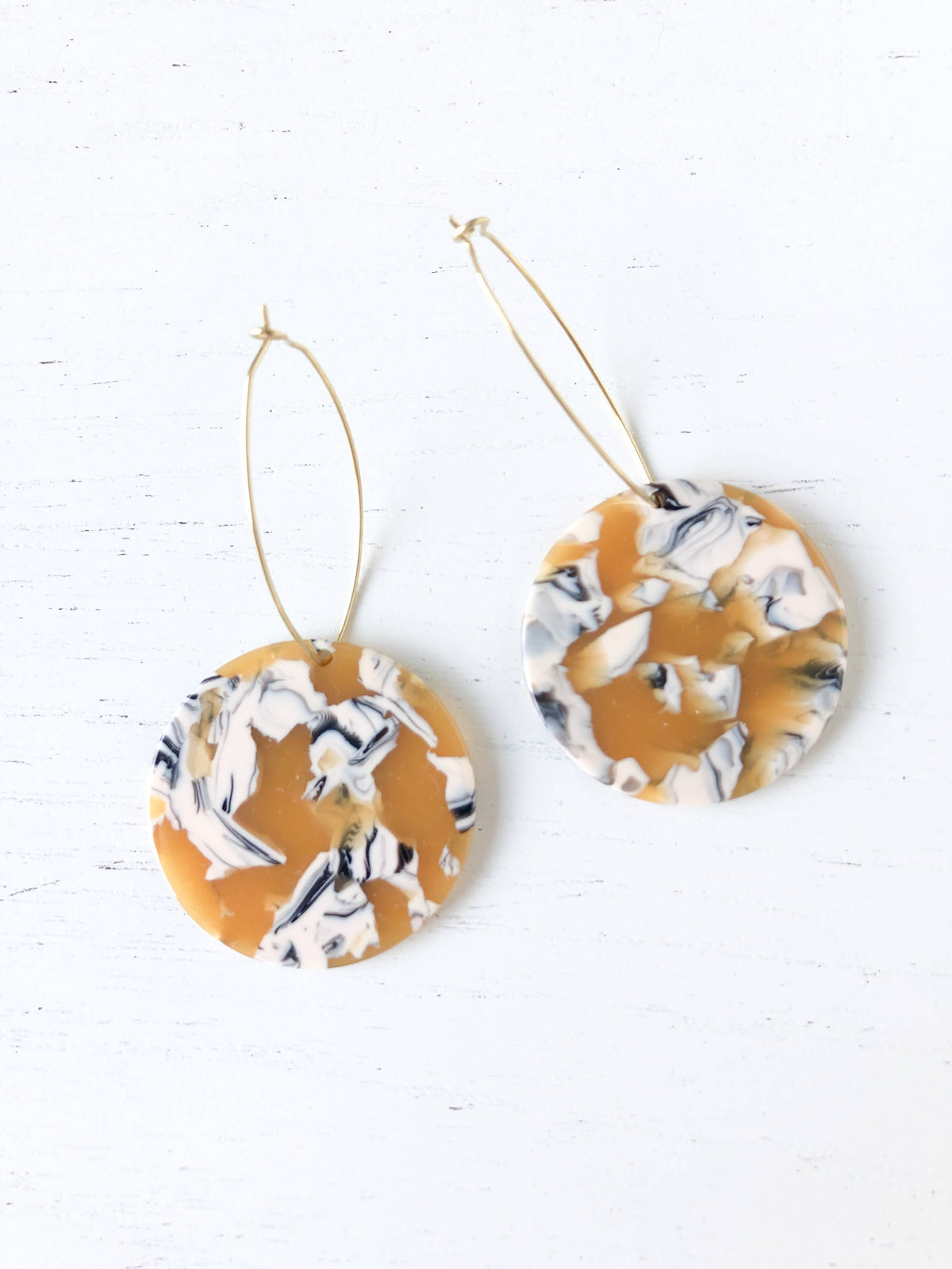 Mustard Tortoise Earrings