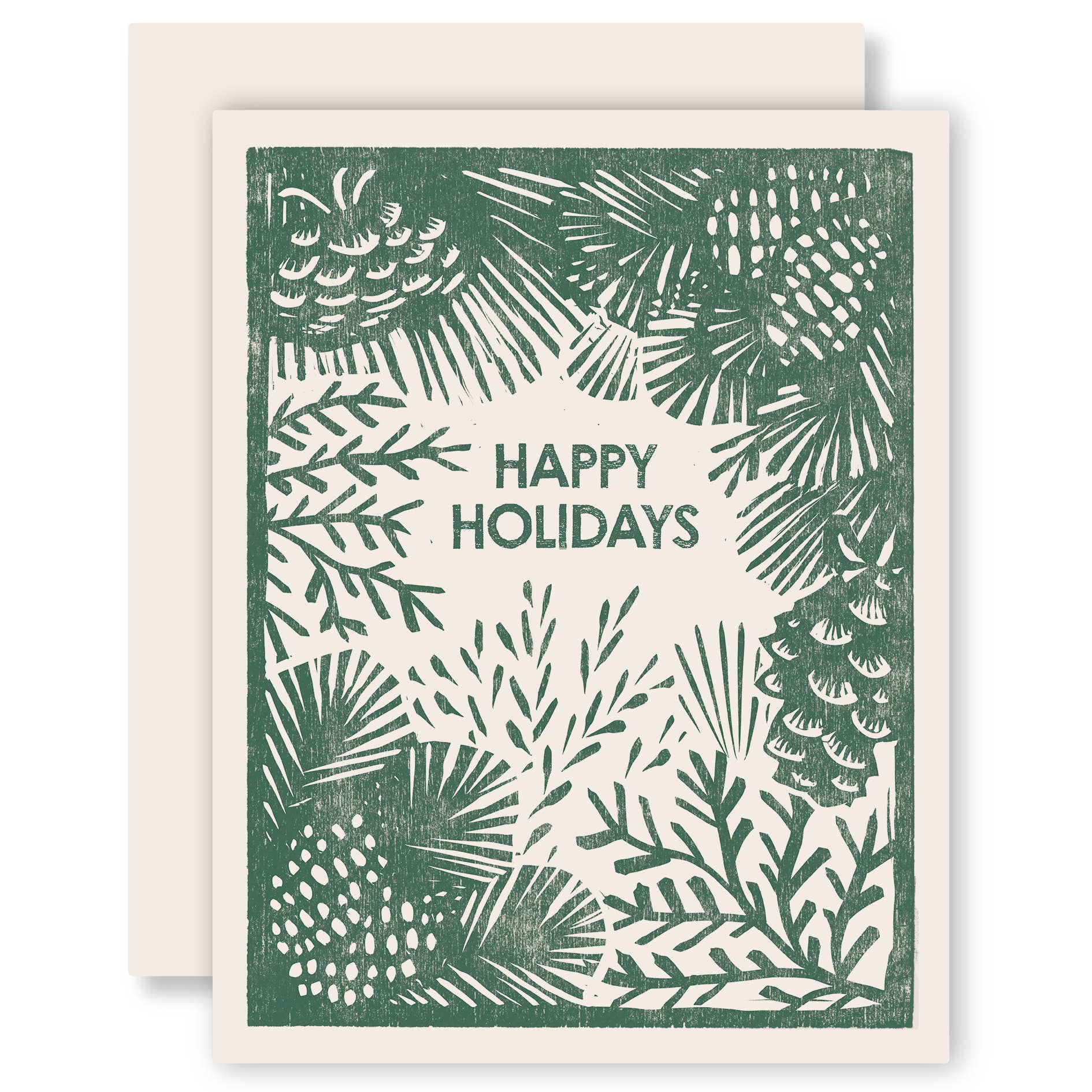 Heartell Press - Happy Holidays (Greenery) Card