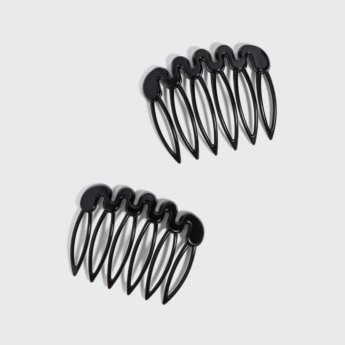 KITSCH - Recycled Plastic French Hair Combs 2pc Set - Black