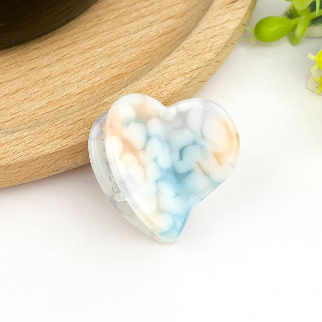 TheDivaSoap - Cute Mini Heart Acetate Claw Clip, Valentine's Day Hair Clip