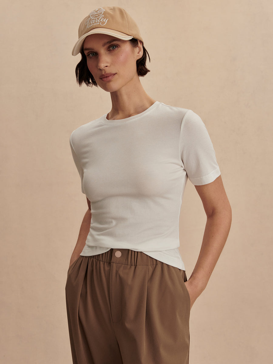 Regina Fitted Tee | White