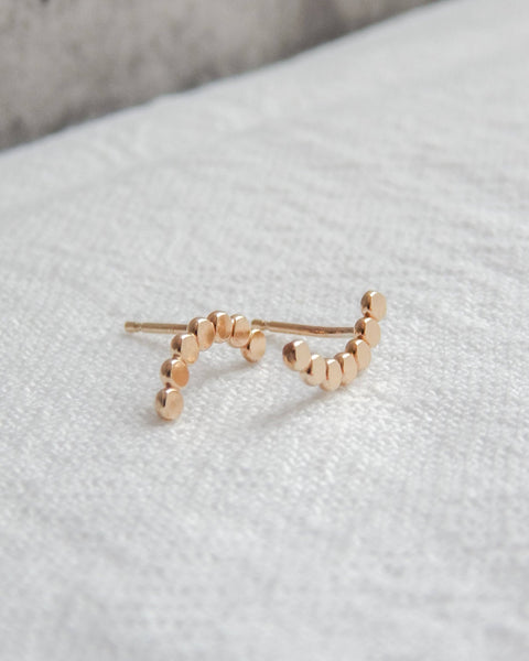 Dotted Arc Stud Earrings