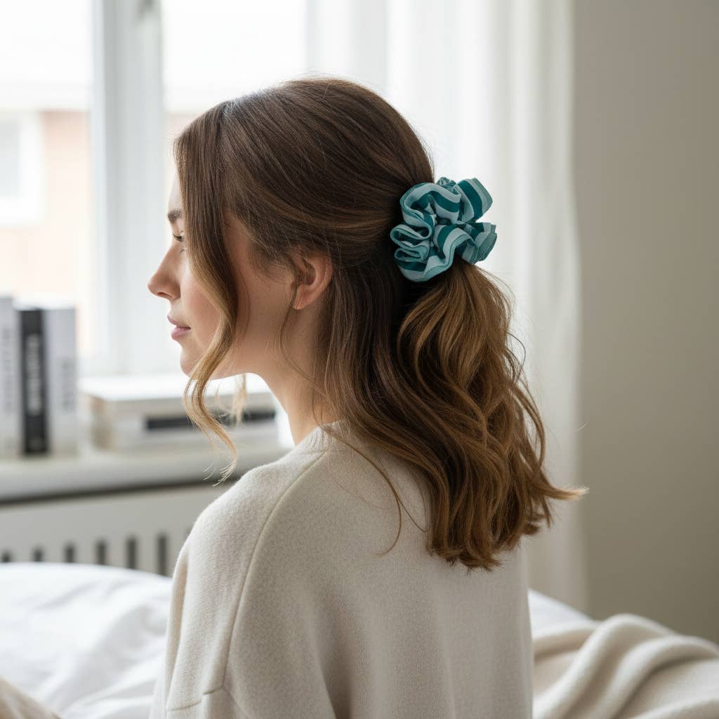 Ruffle Up Scrunchie | Sicily Stripes