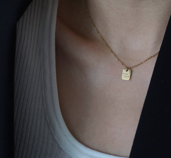 Square Good Luck necklace