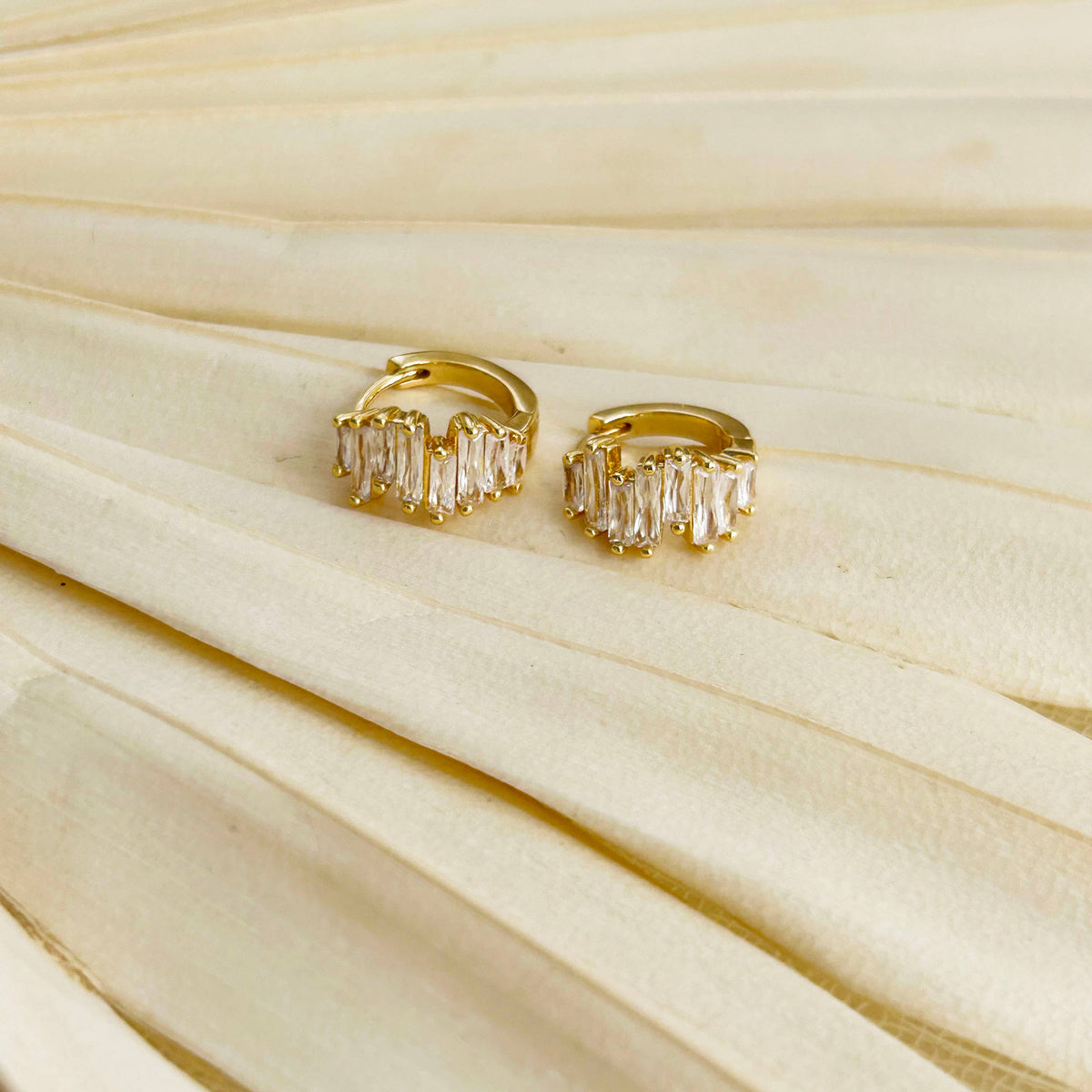 KARA | TOZER - Dainty Gold Crystal Huggies