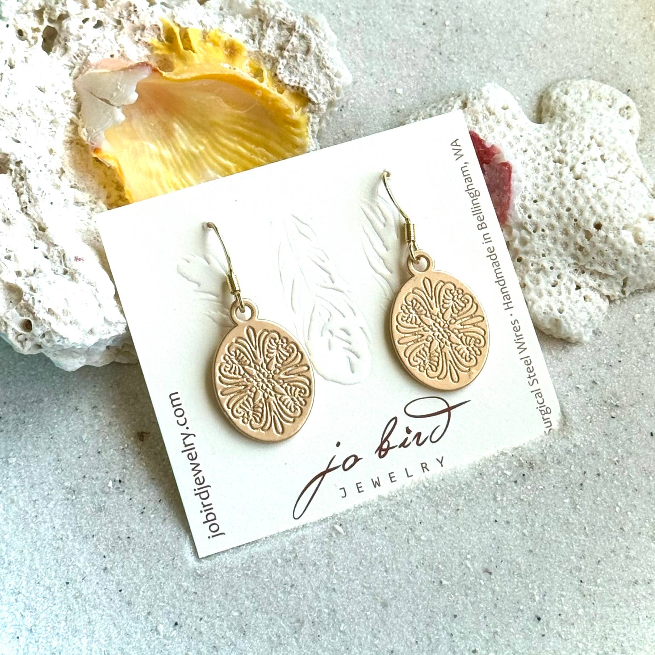 Brushed Gold Nyra Bloom Earrings
