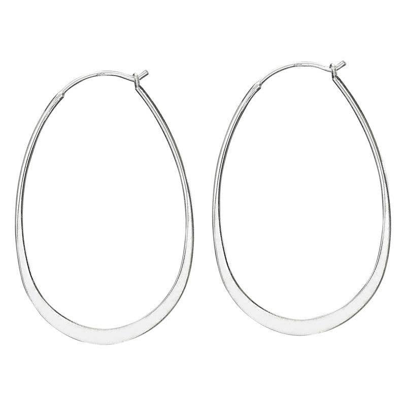Barcelona Sterling Silver Hoop Earrings