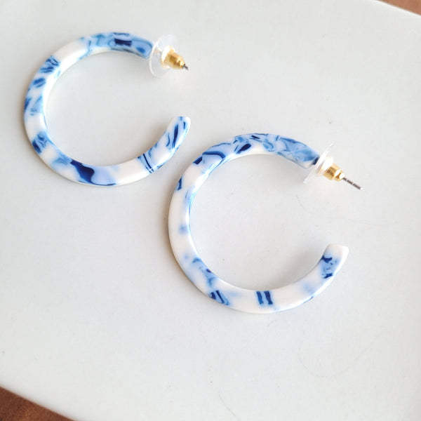 Camy Hoops - Greek Goddess Blue