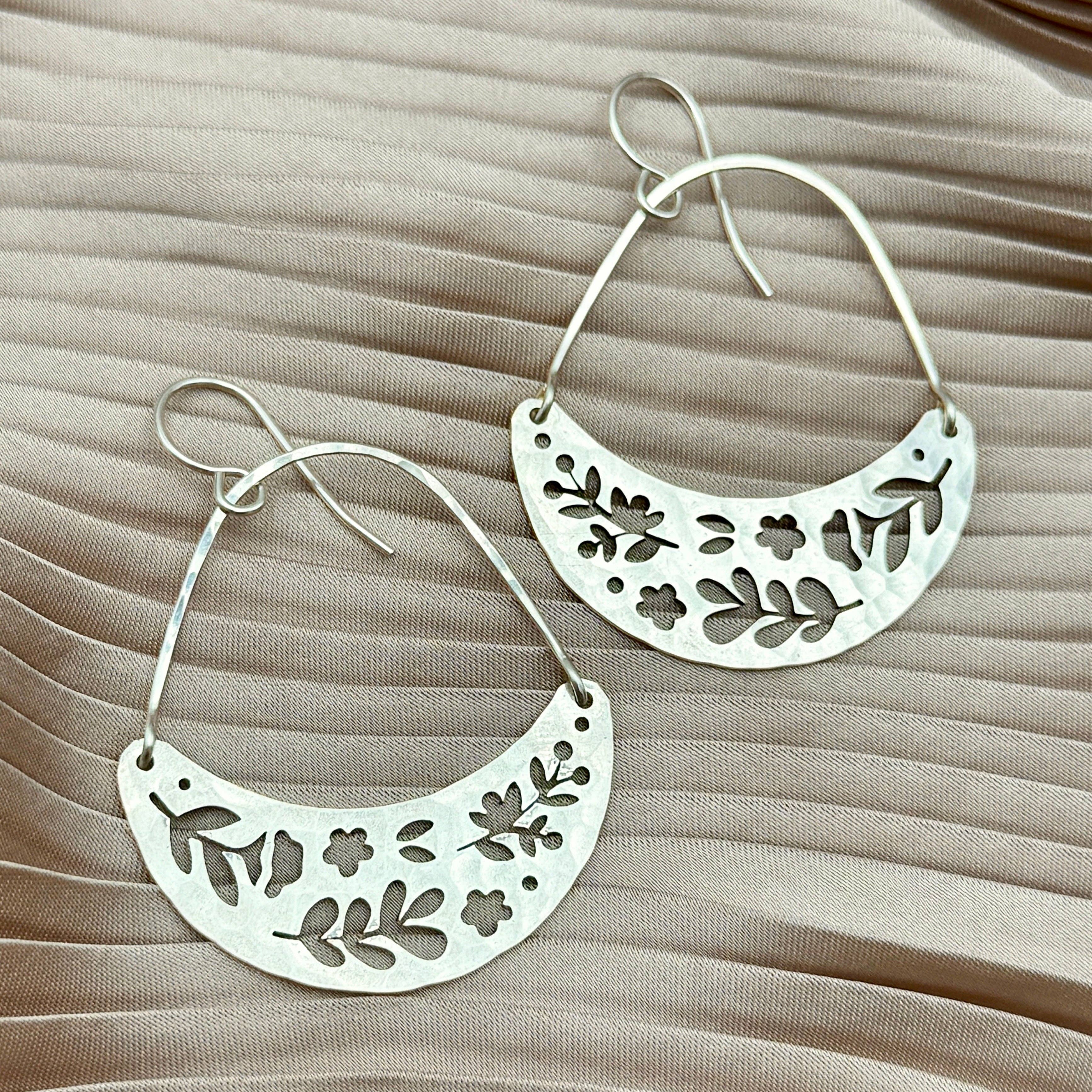 Handmade Forest Moon Earrings