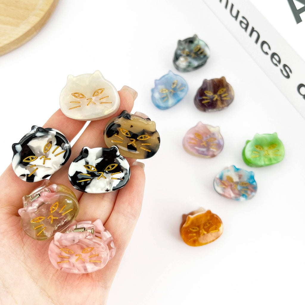 TheDivaSoap - Mini Acetate Cat Head Hair Claw Clip