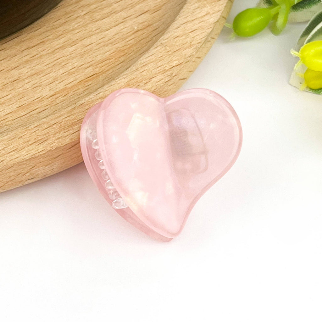 TheDivaSoap - Cute Mini Heart Acetate Claw Clip, Valentine's Day Hair Clip