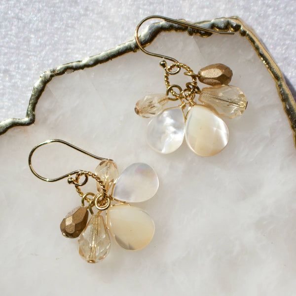 a.v. max - Semi Precious Cluster Earrings: Tundru