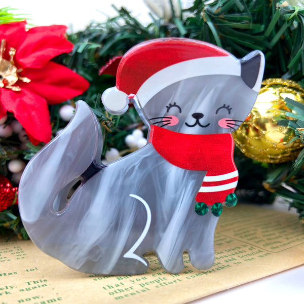 Cute Cat Christmas Hair Clip