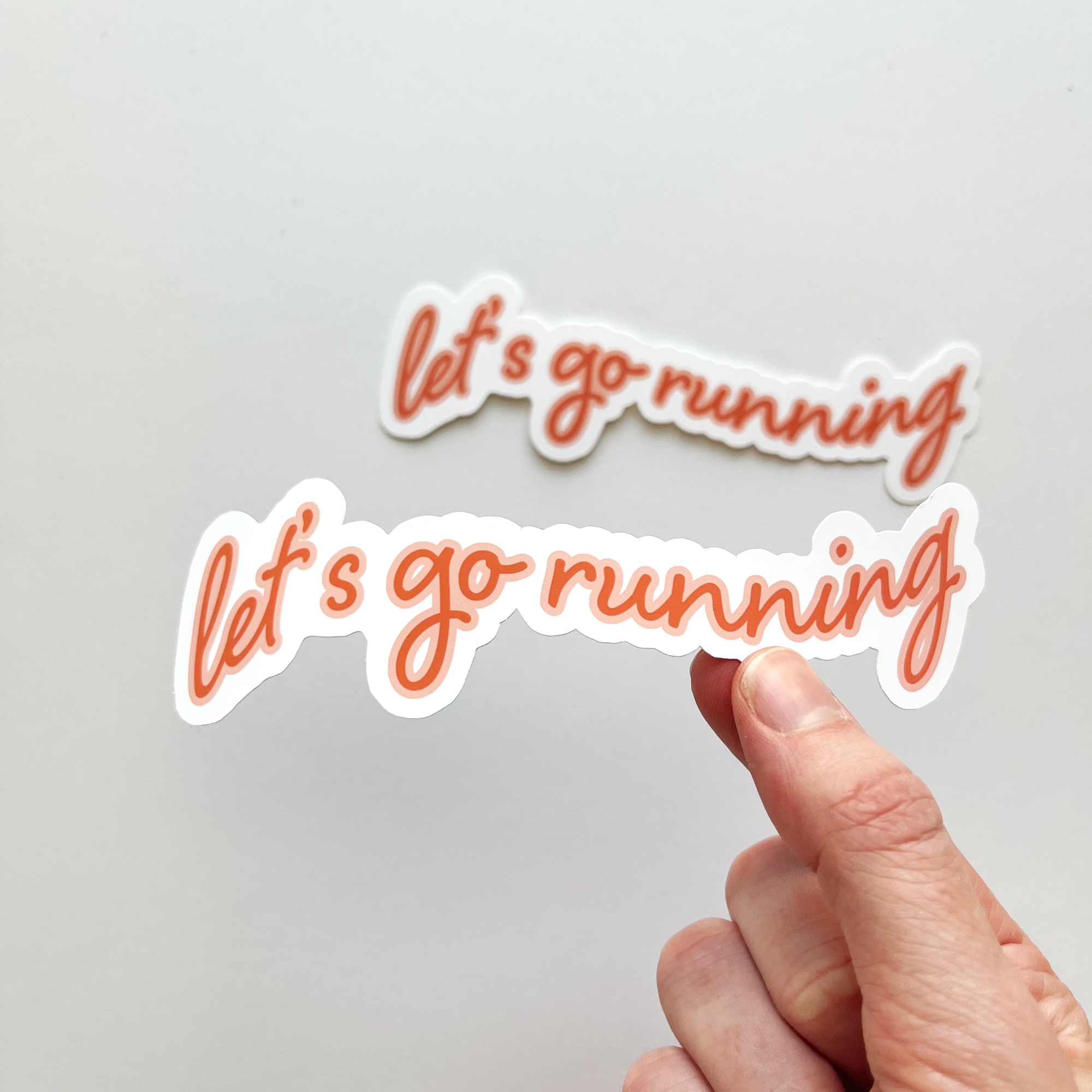 Let's Go Running Sticker