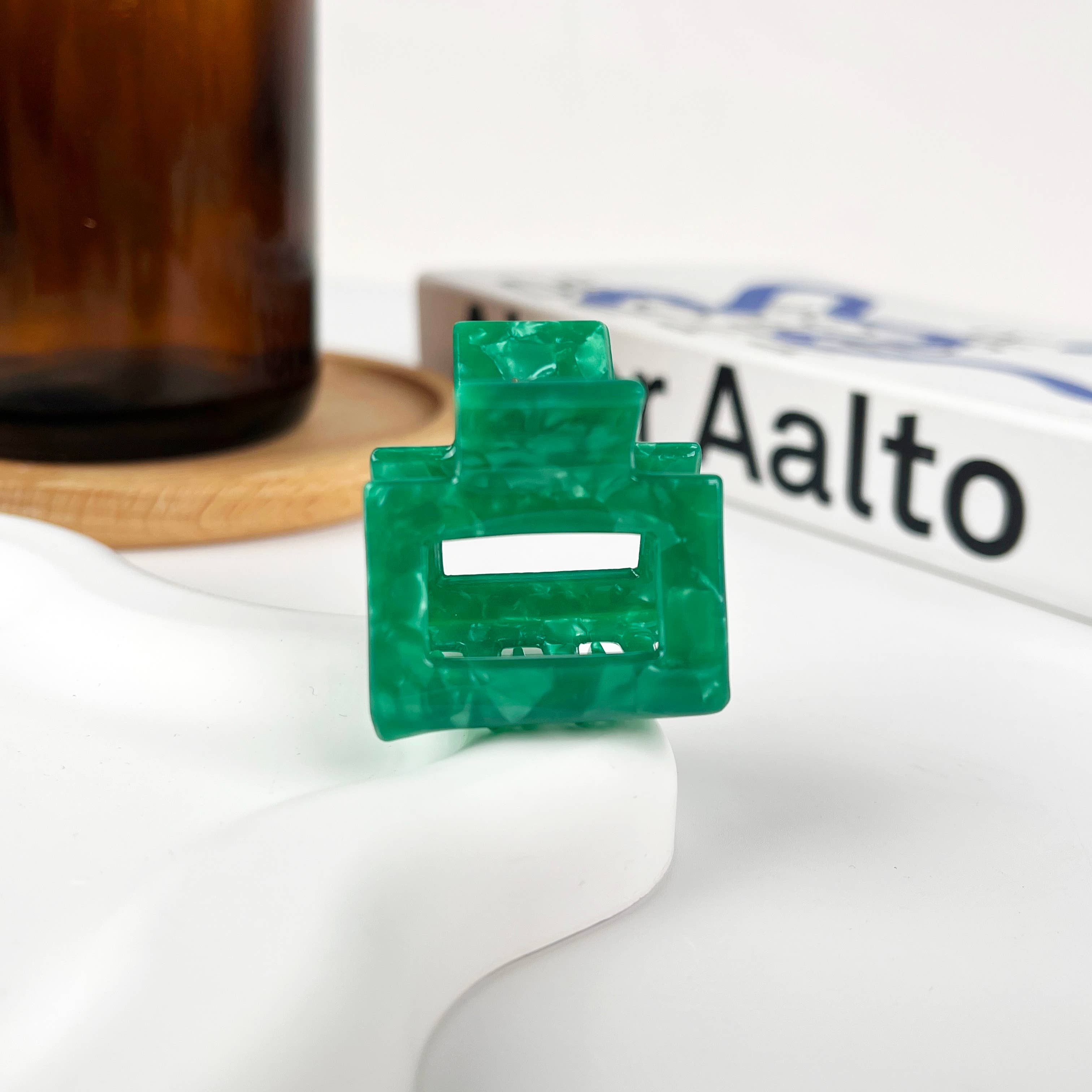 TheDivaSoap - Small Square Claw Clips,Acetate Small Hair Clip