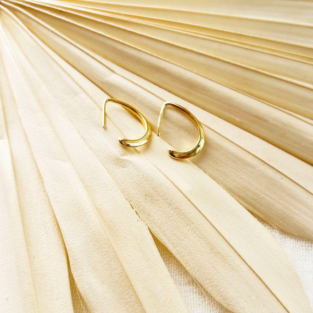 KARA | TOZER - Medium Open Teardrop Hoops