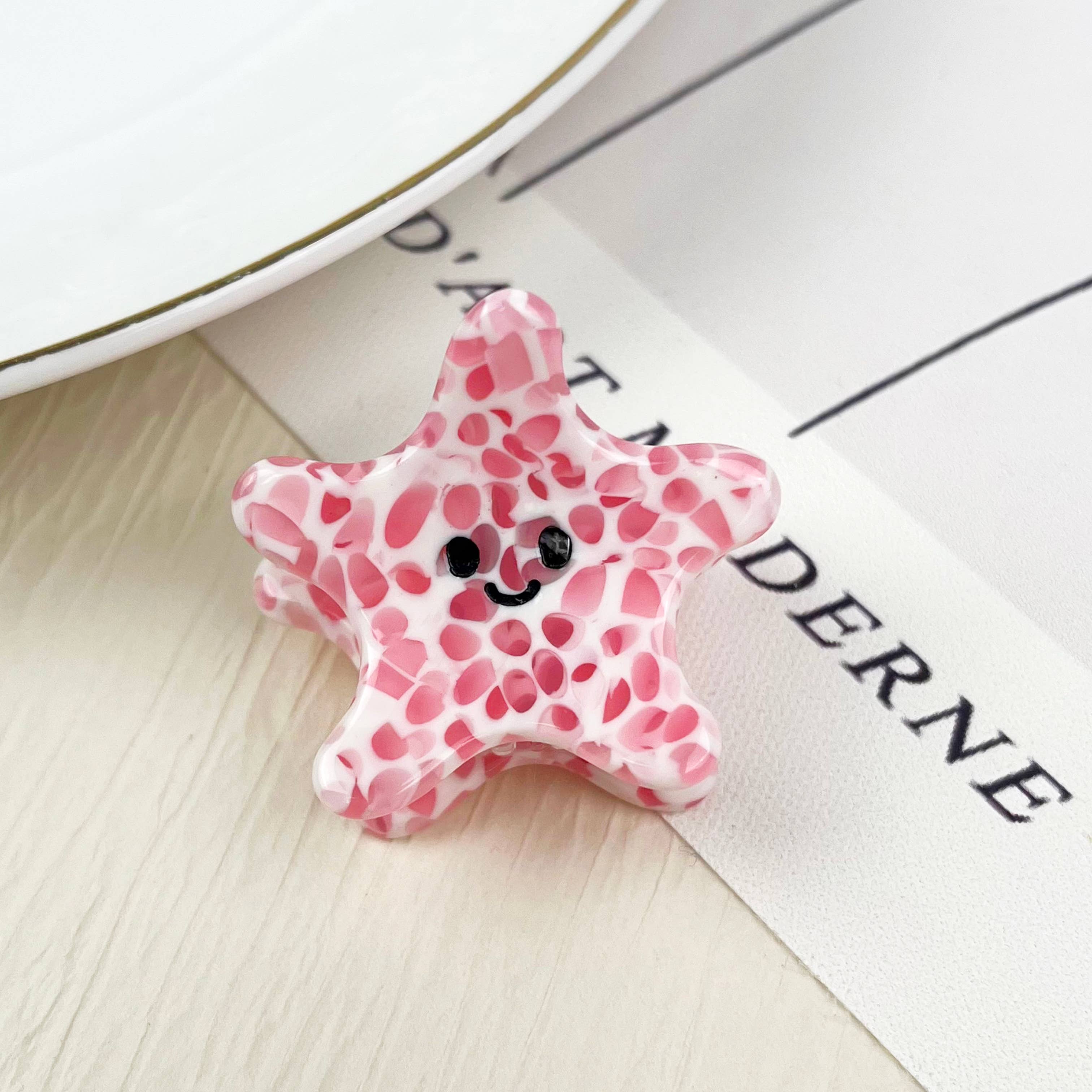 TheDivaSoap - Acetate mini marine life hair clip crab conch claw clip