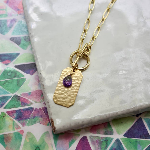 Hammered Dog Tag Necklace | Kynite