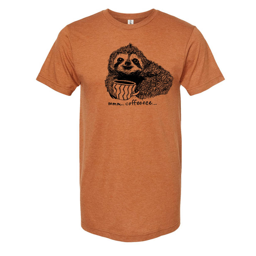 Megan Lee Designs - Coffee Sloth : Unisex Tee