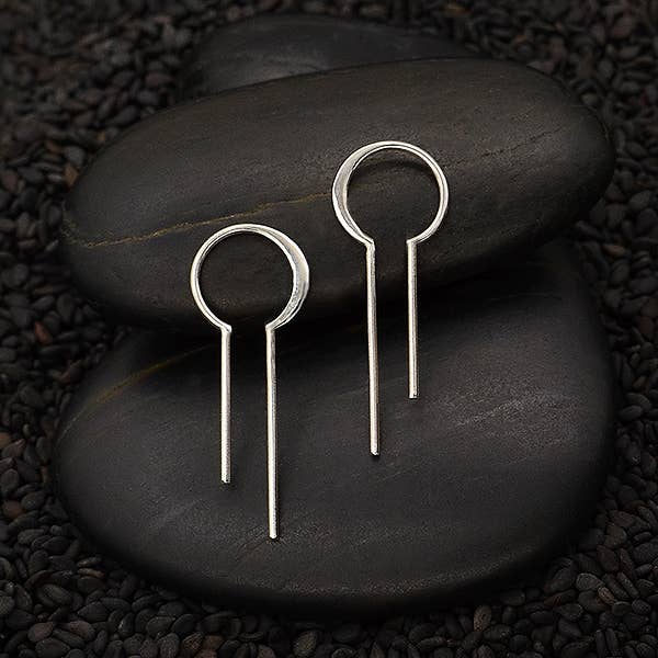 Bulb Earring with Vertical Bars