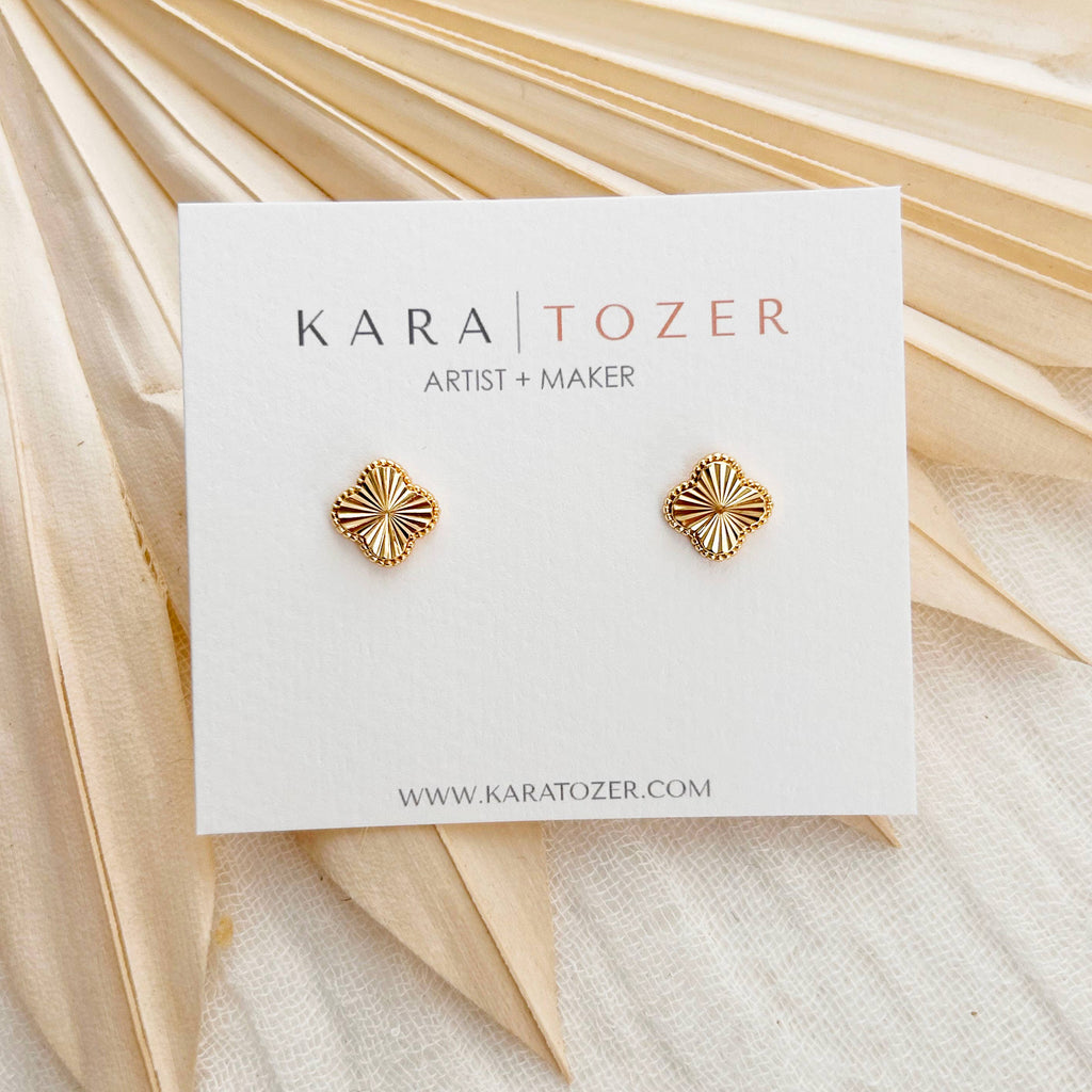 KARA | TOZER - Gold Classic Clover Studs