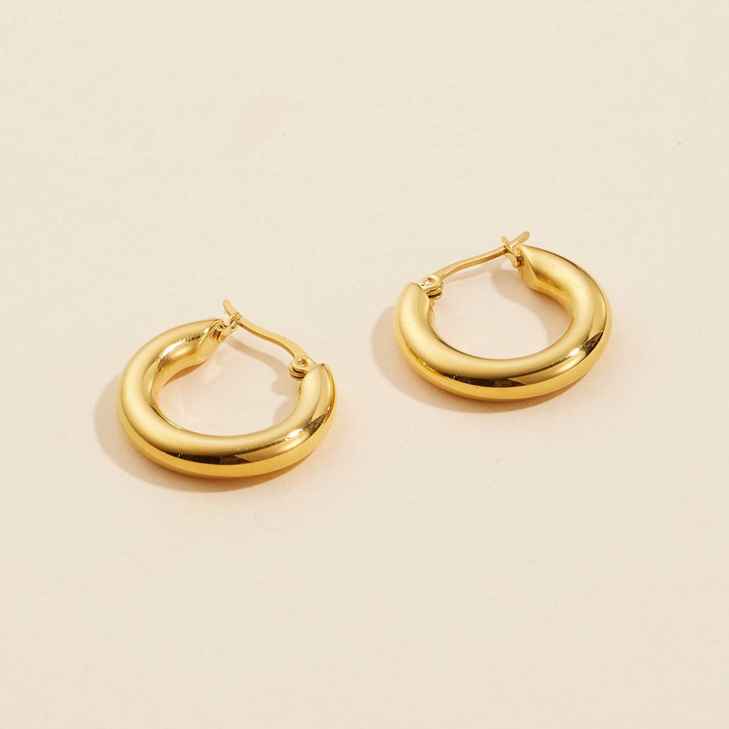 Gold Dip Hoop Earrings