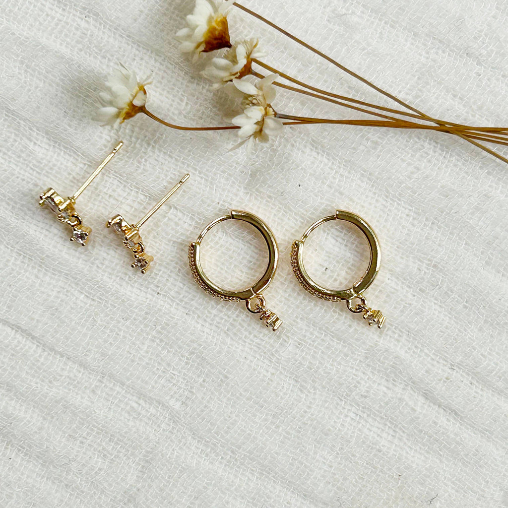 Solitaire Hoop/Stud Stacking Set #7