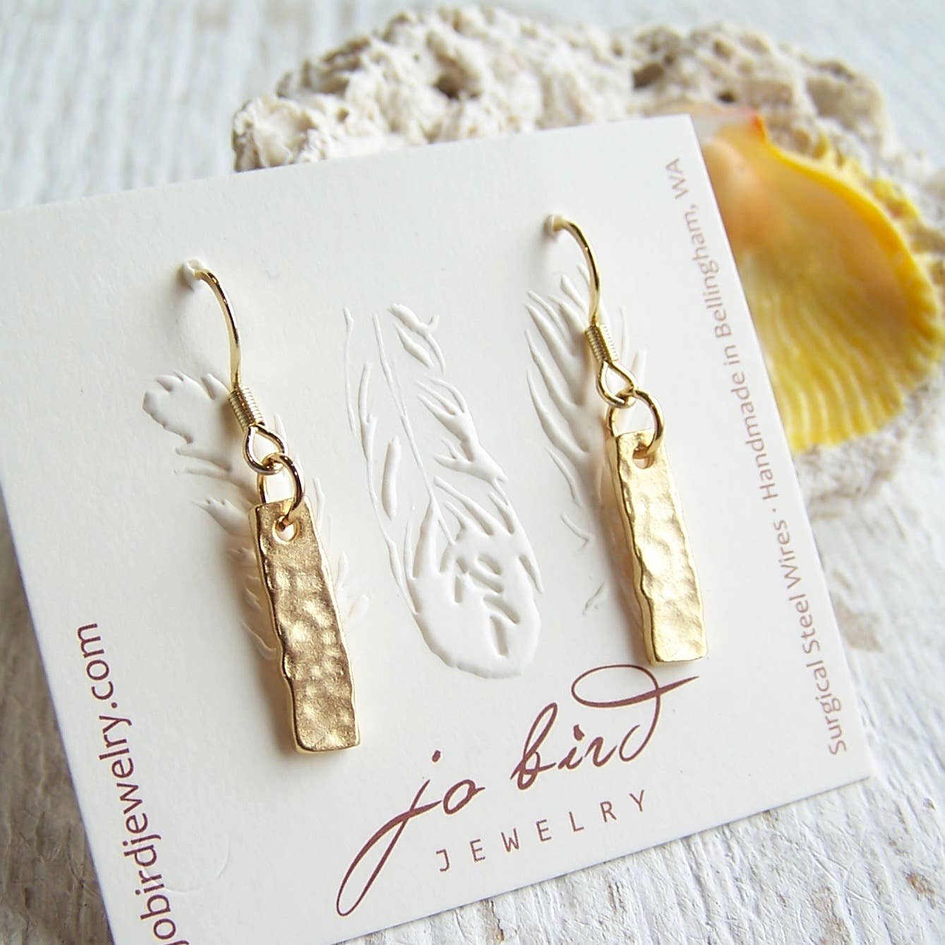 Brushed Gold Hammered Bars