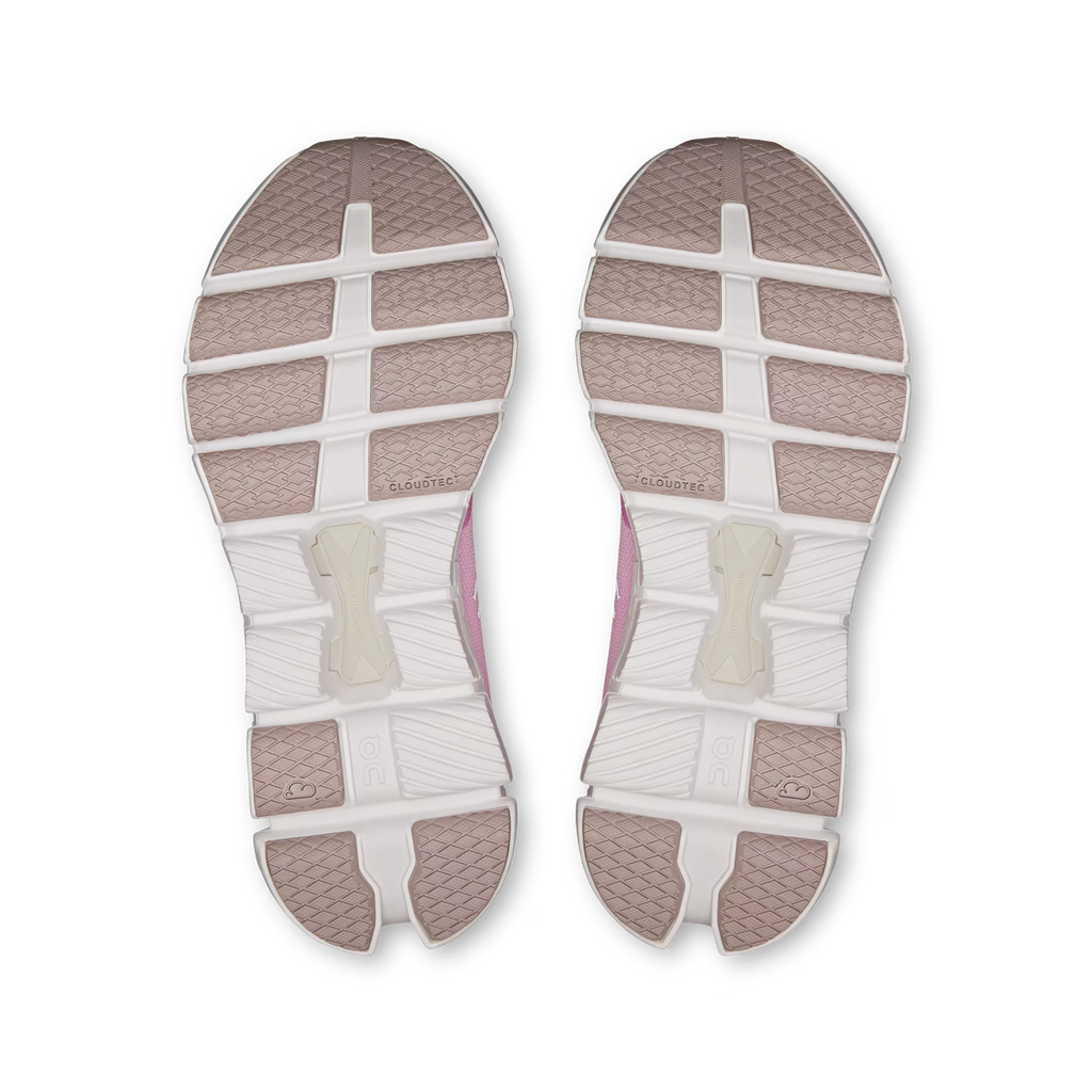 White sole of a shoe with brown accents on a transparent background