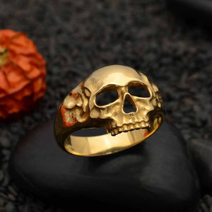 Chunky Skull Ring: Bronze / 6