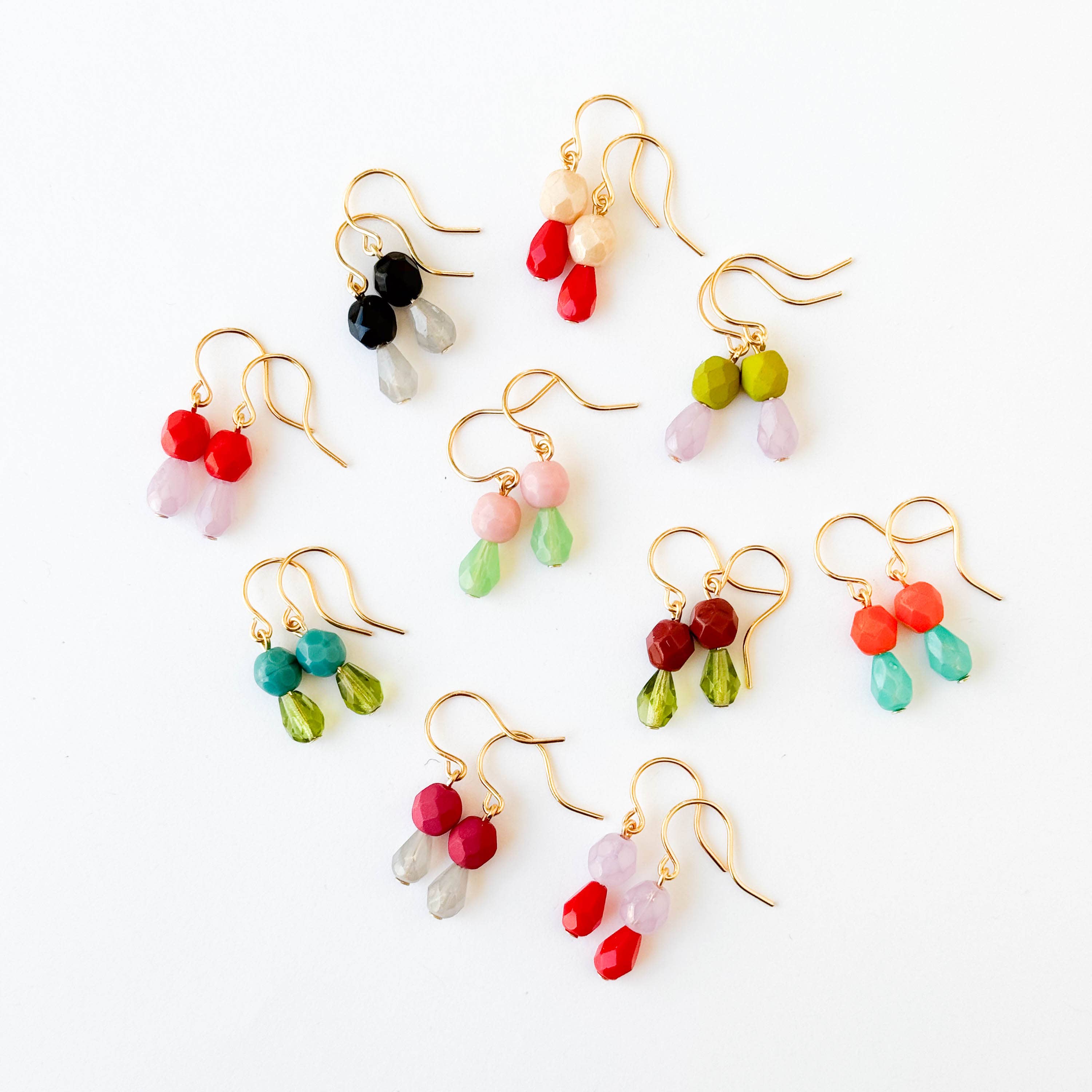 Small Color Drop Earrings