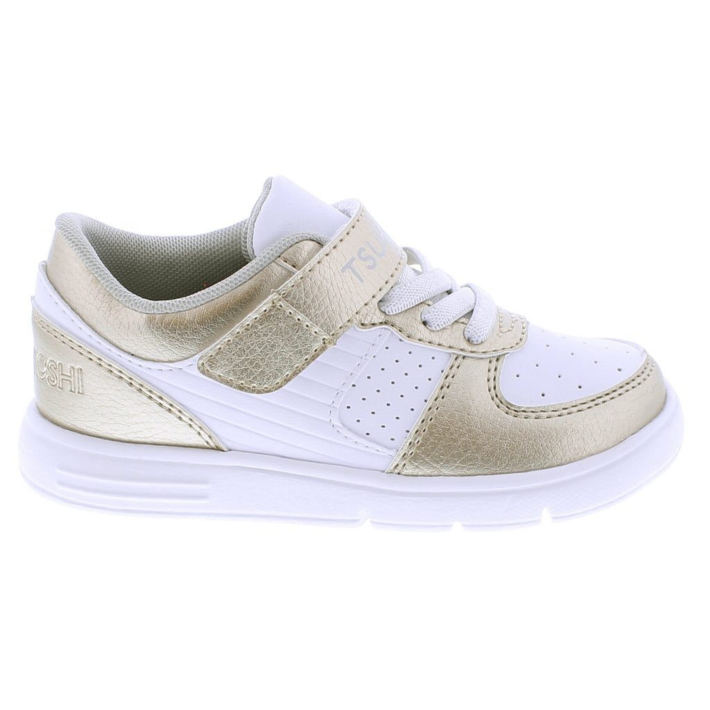 Kids' Court Shoes | Gold/White