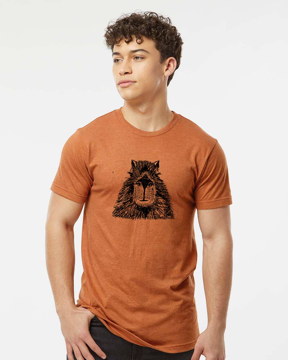 Megan Lee Designs - Capybara Tee Unisex Animals Hand Drawn Cute Cappy