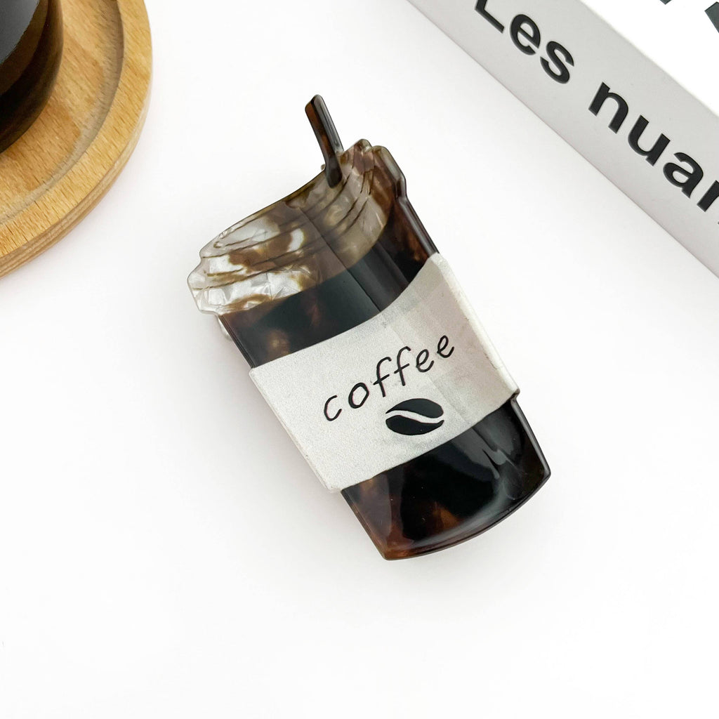 TheDivaSoap - Coffee Cup Shaped Hair Claw Clip,Creative Beverage Hair Clip