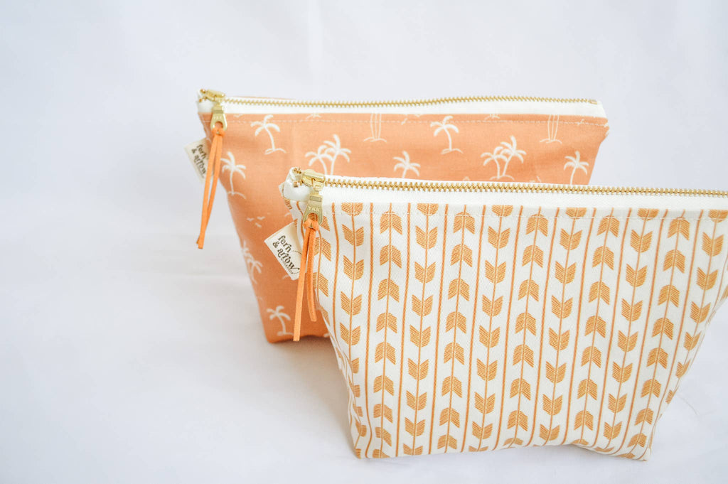 Boxy Water Resistant Wet/Dry Bag | Rust Chevron