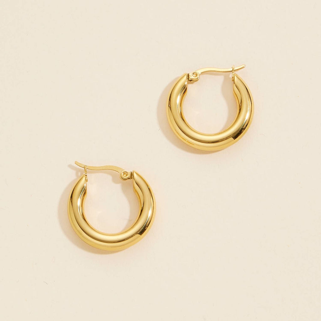 Gold Dip Hoop Earrings