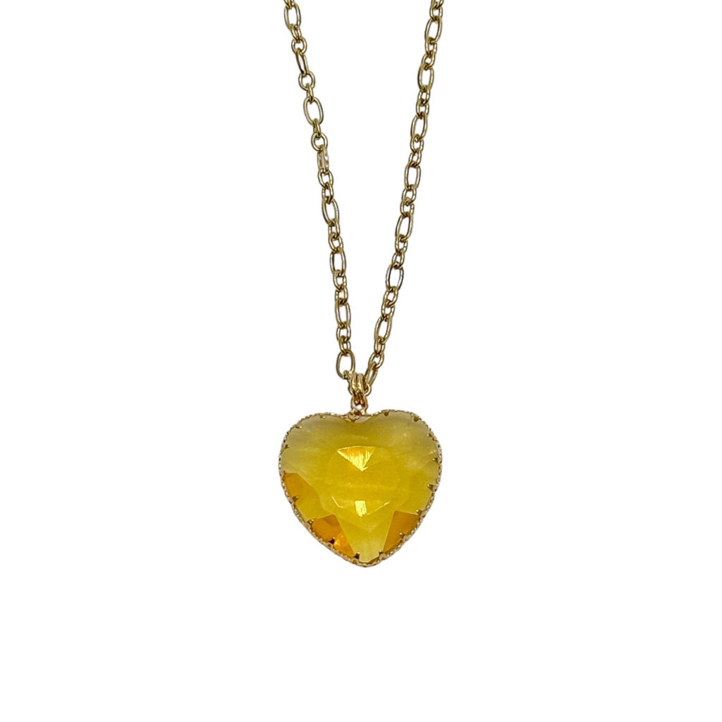 Kick Glass Heart Pendant Necklaces