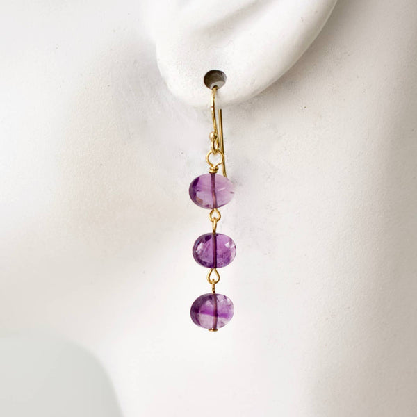 Mini Semi Stack Earrings: Smoky/Lab